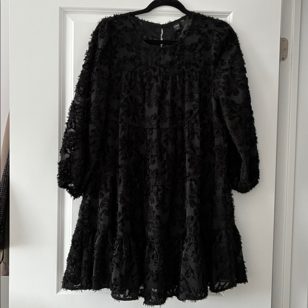 Simons Icone Size S Spun Floral Trapeze Dress - Black - Picture 3 of 8